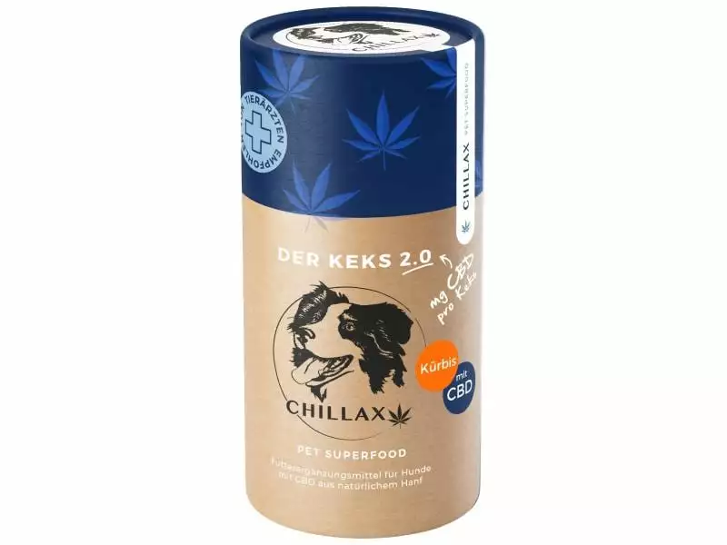 CHILLAX Hunde-Nahrungsergänzung CBD-Keks Kürbis - 2 mg 1 CHILLAX Hunde-Nahrungsergänzung CBD-Keks Kürbis - 2 mg